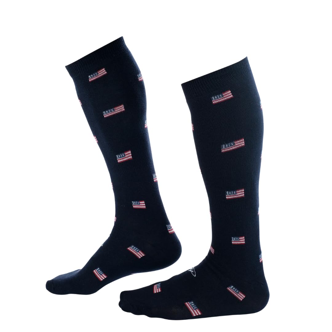 Premium Men's Over the Calf Dress Socks (3-Pack) | Soft Cotton Long Socks with Stay-Up Technology for 12+ Hours | Ideal for Business, Formal Events & Office Wear