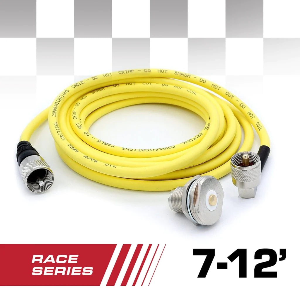 Rugged Radios RACE SERIES Antenna Coax Cable Kit - High Performance Coaxial Cable for Off-Road Racing, Marine & RV Use