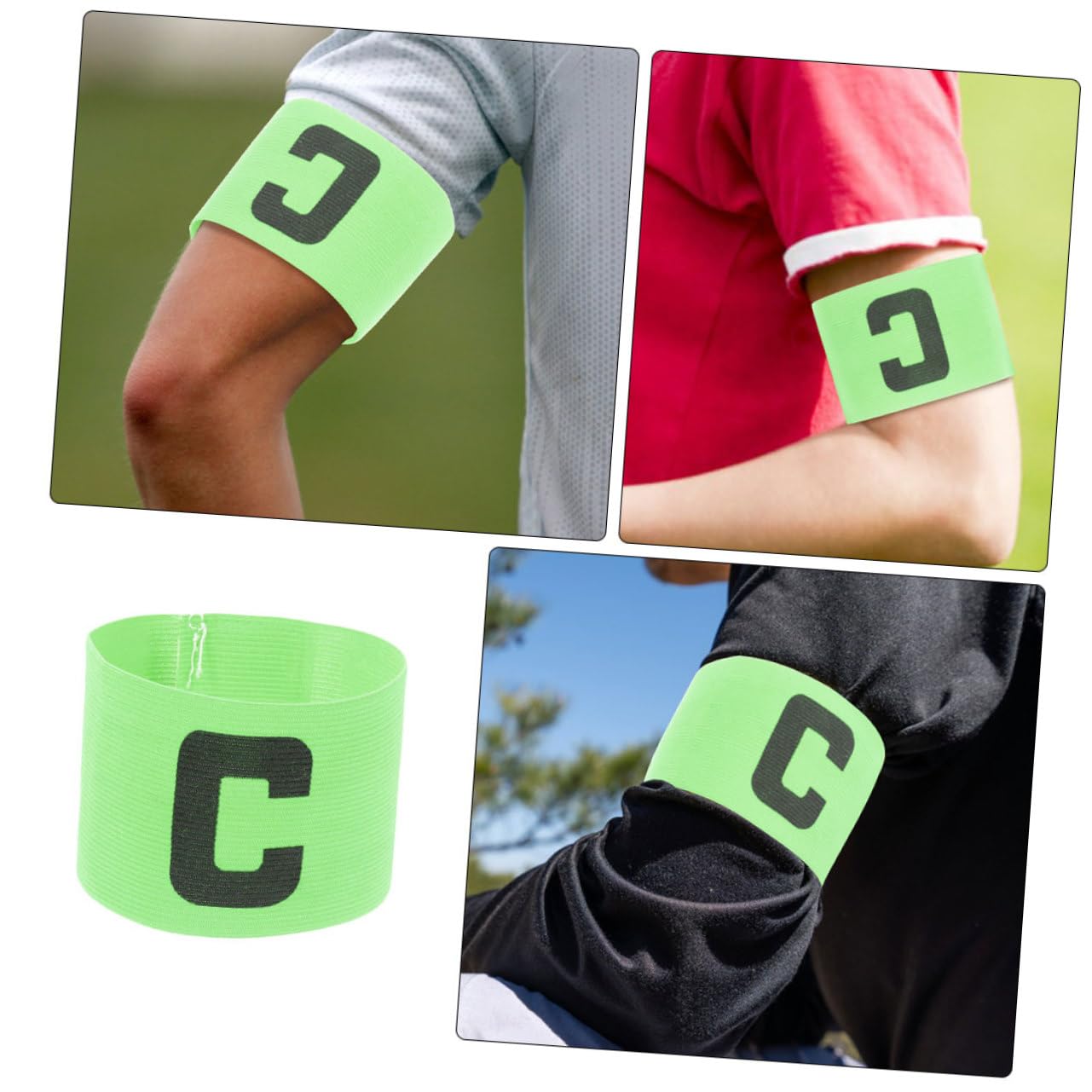 8 Pack Adjustable Football Captain Armbands - Soccer Team Leader Arm Bands with Velcro Strap for Men & Women - Perfect for Matches, Training & Team Identification