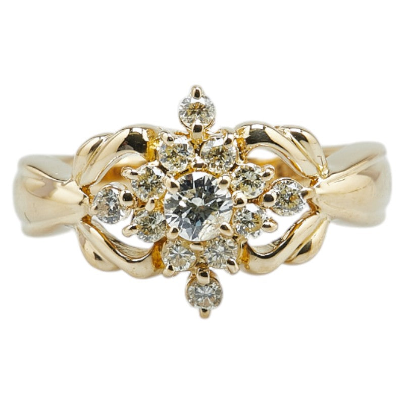 18K Yellow Gold Diamond Ring for Women - Elegant Solitaire Engagement & Wedding Band - Perfect for Proposals, Anniversaries & Special Occasions