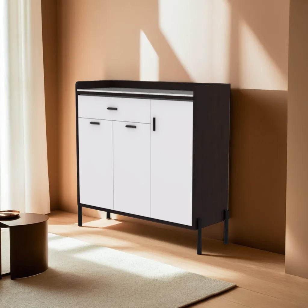 Genos 3-Door Shoe Storage Cabinet - Organize & Display Shoes - Perfect for Entryway, Closet & Bedroom Storage Solutions