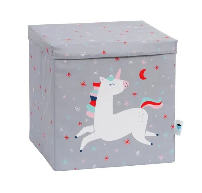 Unicorn Toy Storage Box with Lid for Kids - Perfect for Organizing Toys, Books & Room Decor in Bedroom or Playroom