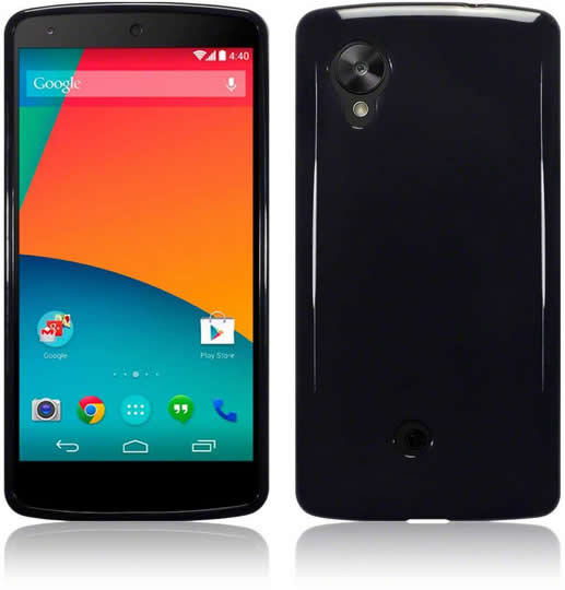 Google Nexus 5 Gel Skin Case - Shockproof & Anti-Slip Protective Cover - Perfect for Everyday Use, Travel & Outdoor Activities (Black)