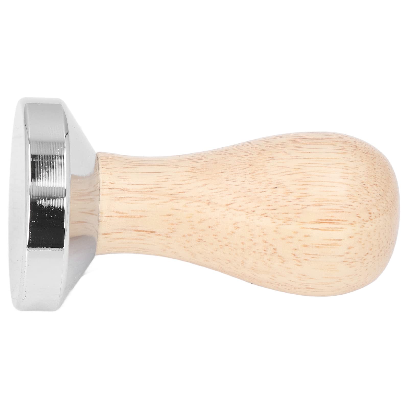 Premium 49mm Espresso Tamper - Stainless Steel Coffee Press with Wooden Handle, Flat Base for Perfect Espresso Extraction - Ideal for Home Baristas & Coffee Shops