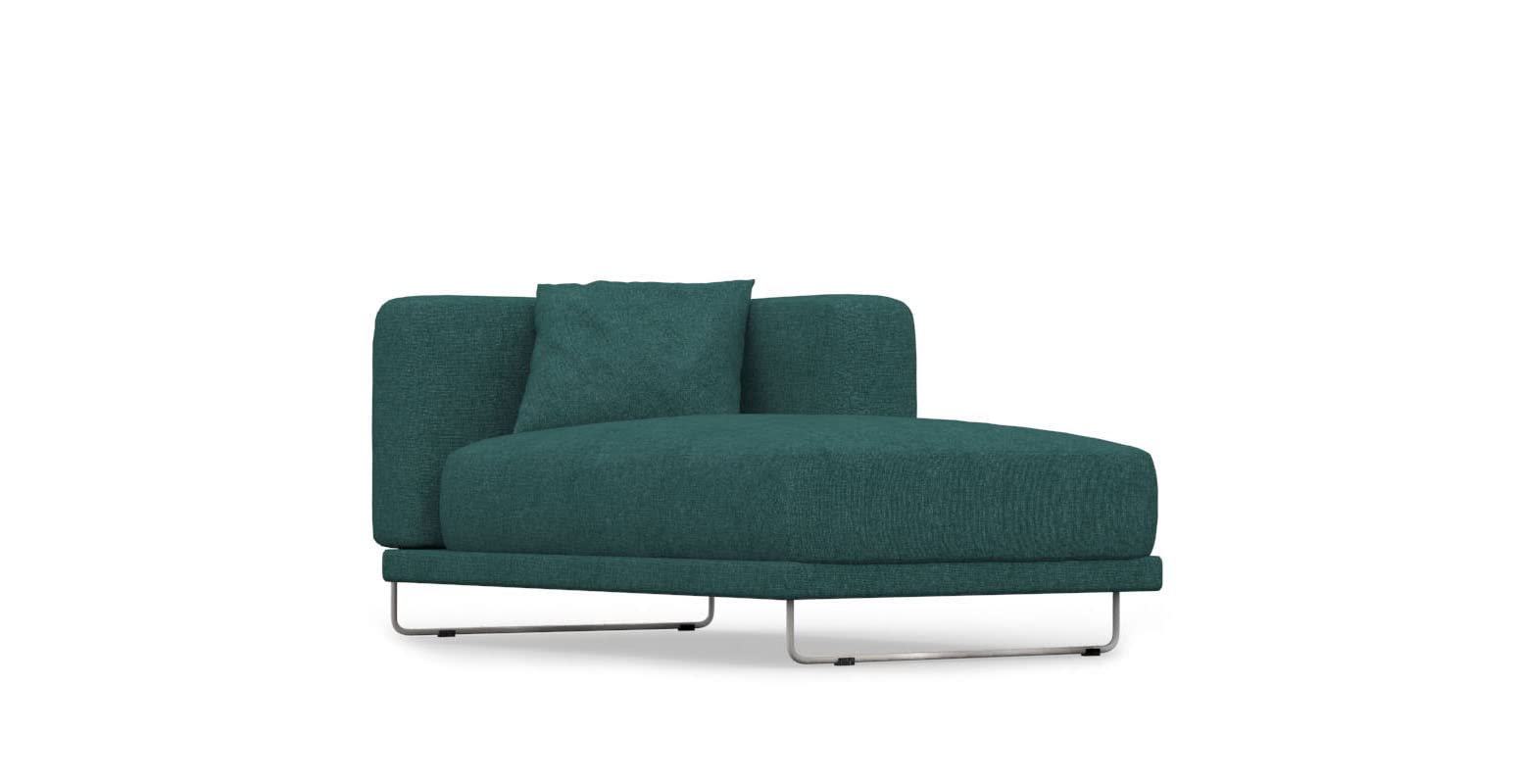 Handmade TYLÖSAND Chaise Longue Sofa Slipcover Replacement - Crown Ocean Blue Fabric | Perfect for Living Room, Bedroom & Home Decor