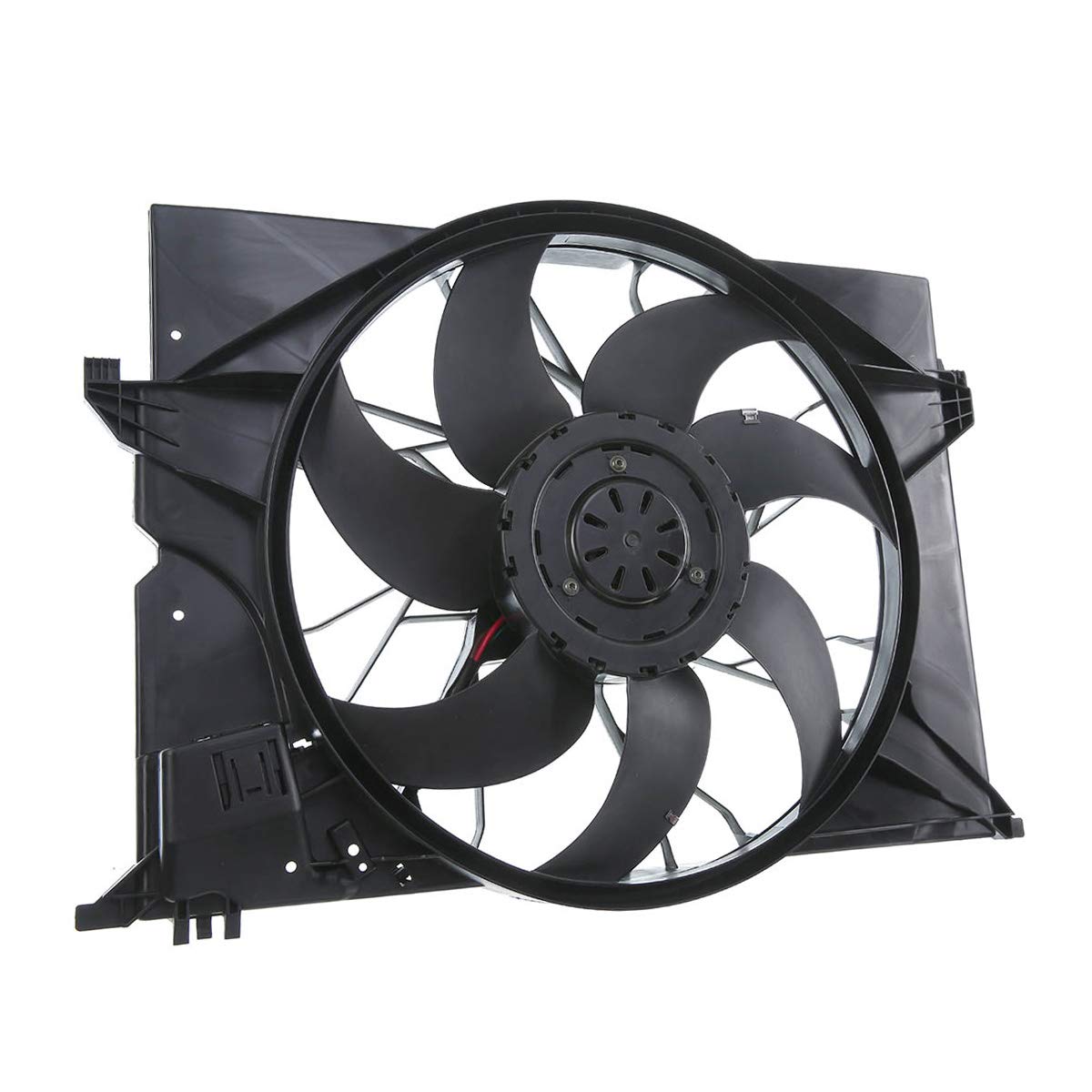 Premium Engine Radiator Cooling Fan Assembly for Mercedes-Benz C216 CL550 2007-2010 Coupe & W221 S350/S400/S450/S550 Sedan - Replacement Part #2219066500, 221906650028 - Perfect for Engine Cooling System Repair & Maintenance