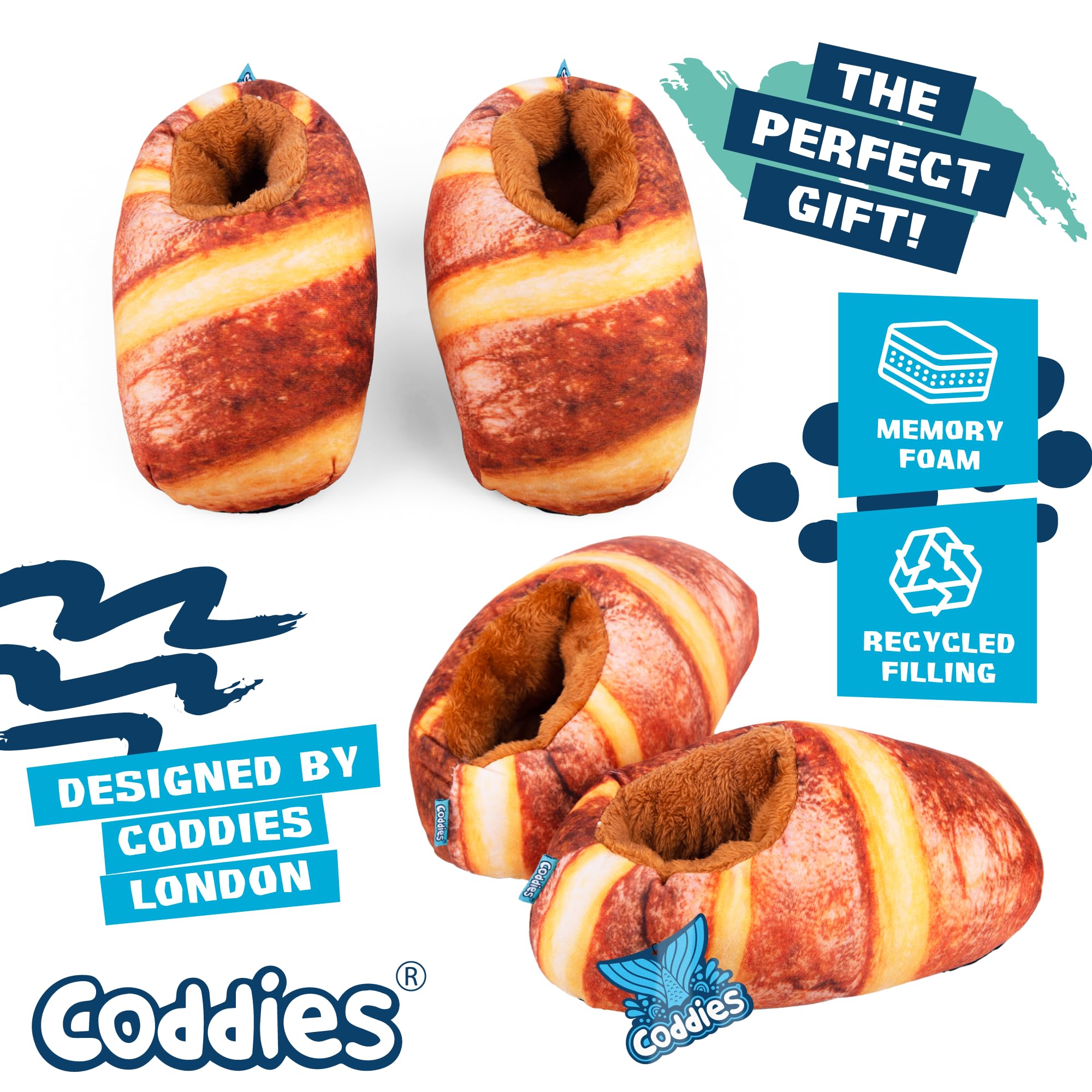 Coddies Loafers - Comfortable Bread Shaped Slippers for Men, Women & Kids | Novelty Gift Idea for Home, Office & Casual Wear
