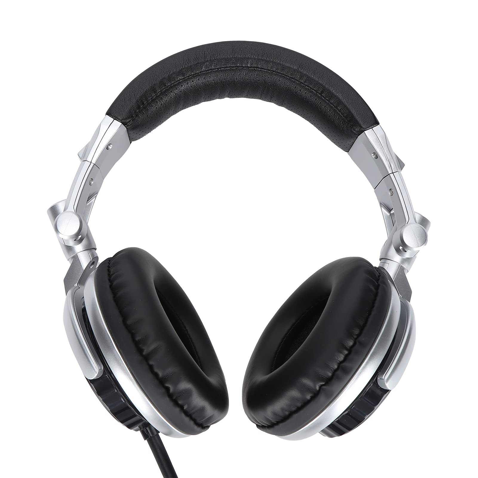 Jazar Wired Gaming Headset with Durable Steel Frame - Foldable Rotating Earphones for VR, PC, PS4, Xbox Gaming & Recording Studio Use (Silver) - Perfect for Esports, Streaming & Professional Audio Recording