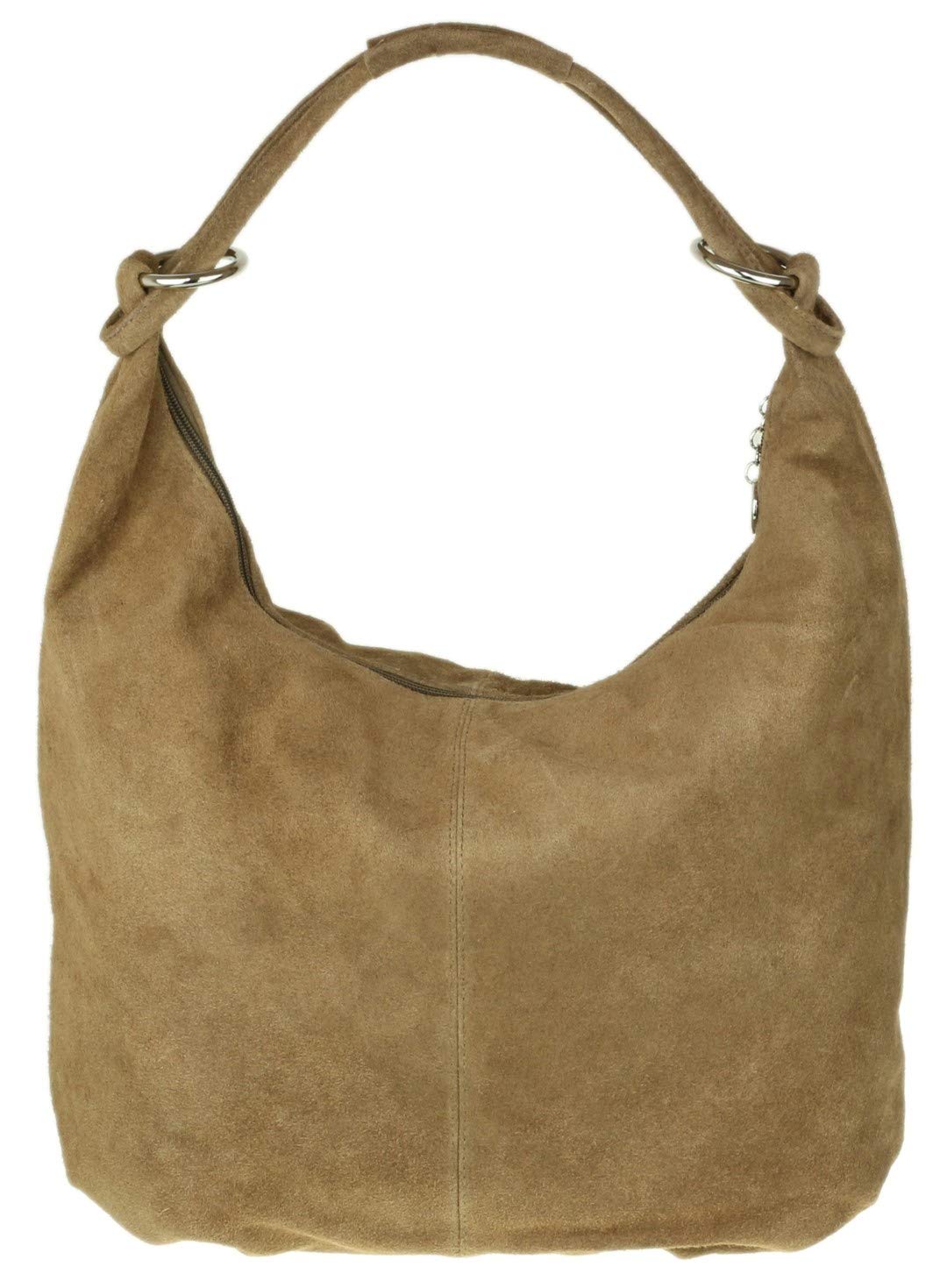 Italian Suede Hobo Shoulder Bag for Women - Stylish & Elegant Crossbody Purse for Daily Use, Work, and Evening Out