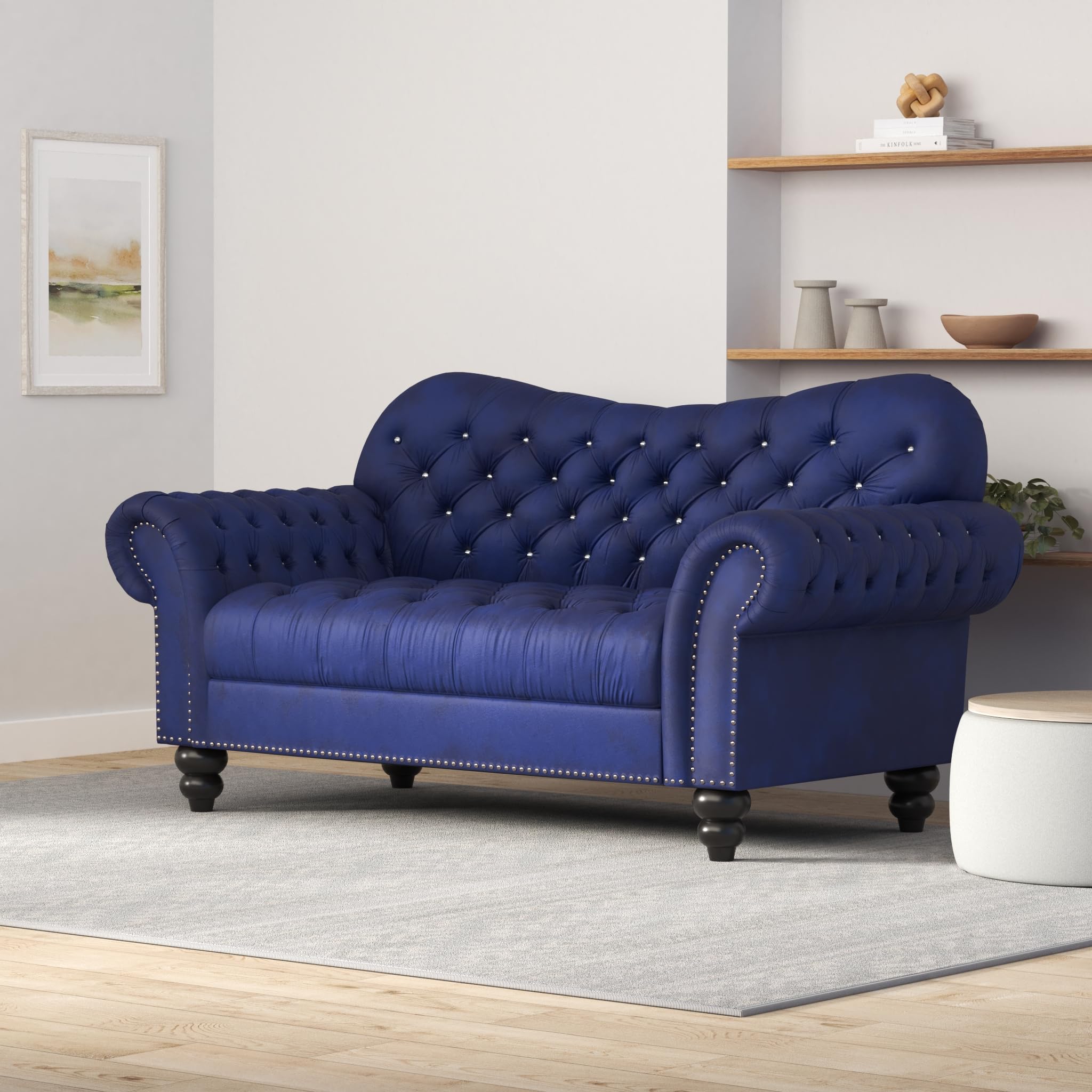 Acme Furniture Iberis Loveseat - Modern Wooden Loveseat Sofa for Living Room, Bedroom & Office - Compact Two-Seater with Sturdy Wood Frame - Perfect for Small Spaces and Cozy Home Decor