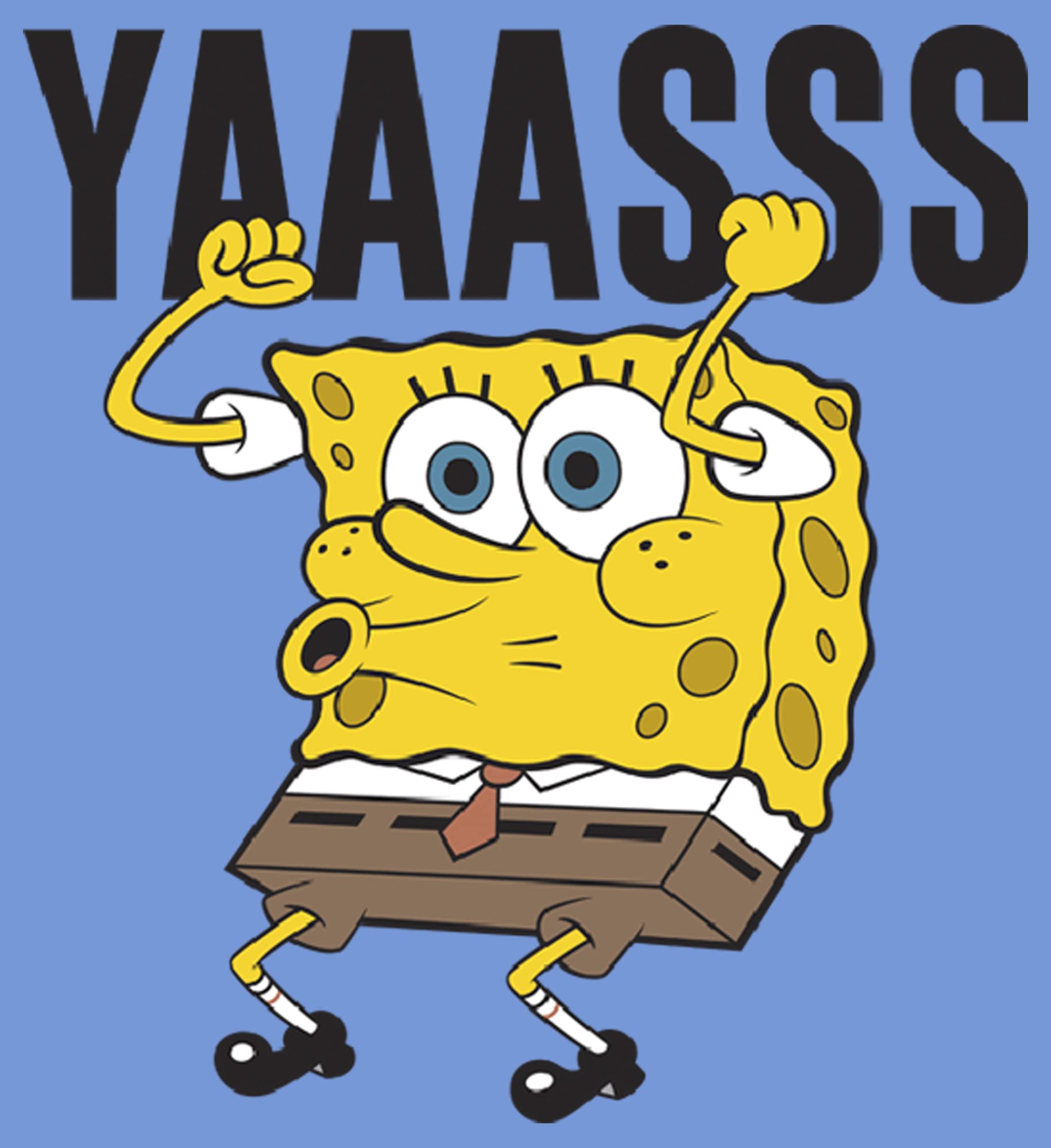 Spongebob Squarepants Kids' Yas Graphic T-Shirt - Fun Cartoon Character Tee for Boys & Girls - Perfect for Birthdays, School, and Playtime