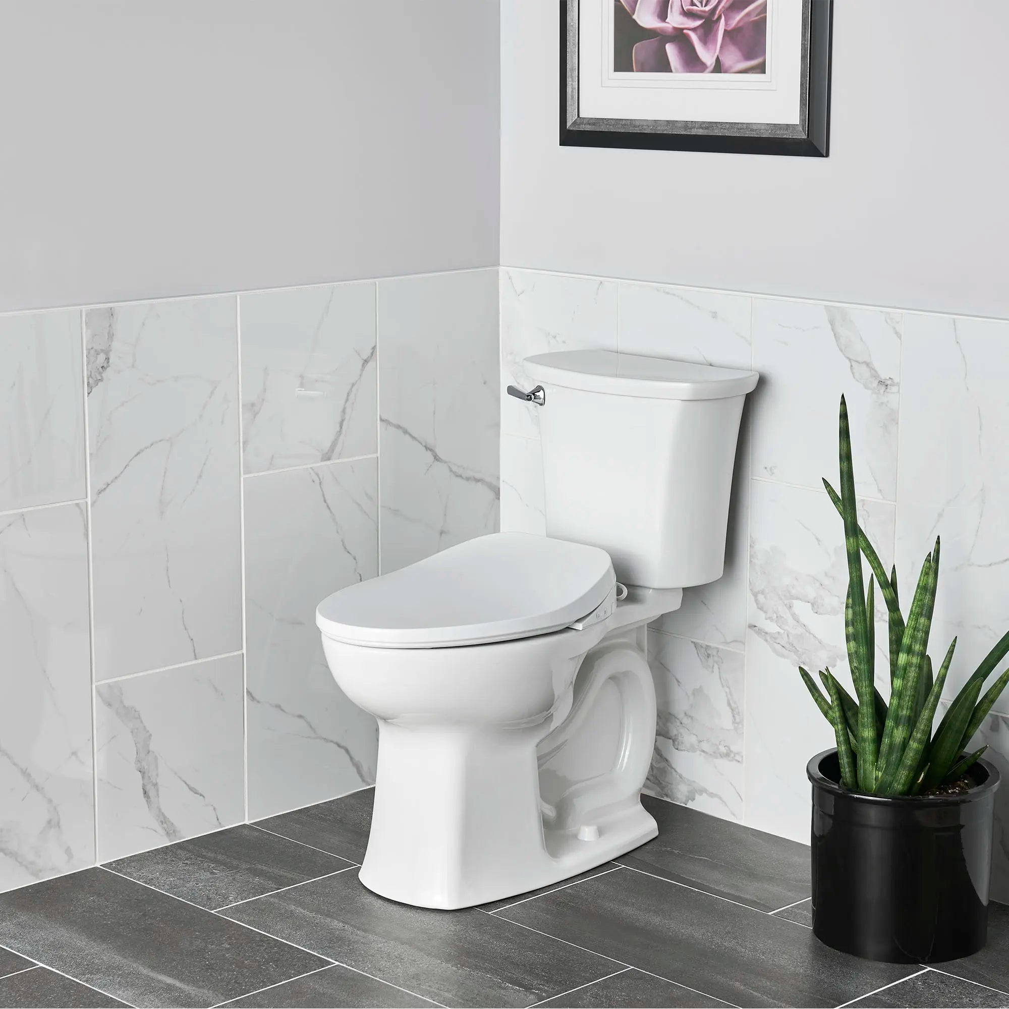 Edgemere® Two-Piece 1.28 GPF/4.8 LPF Elongated Chair Height Toilet Bowl (Seat Not Included) - Perfect for Small Bathrooms & ADA Compliant Spaces