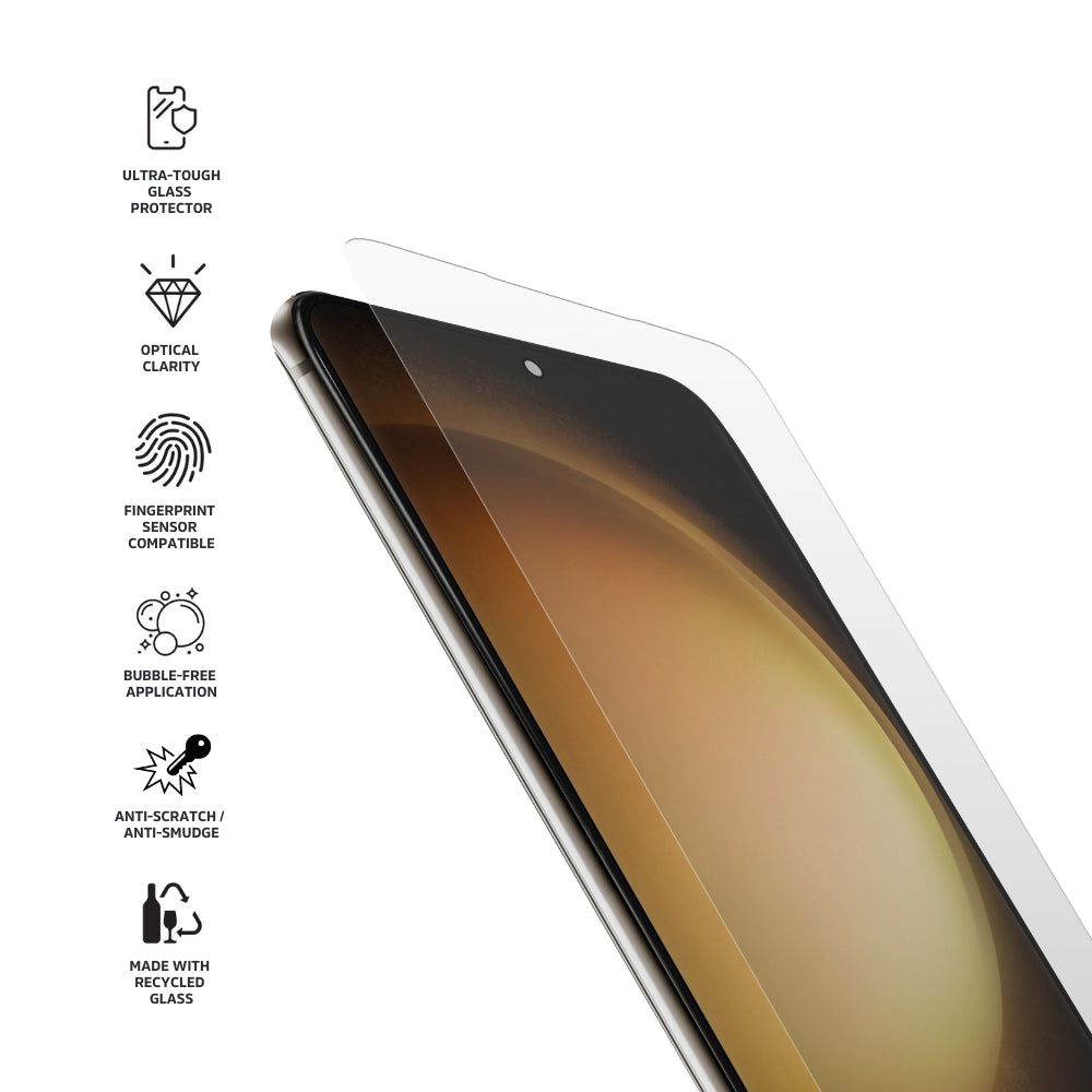 3sixT PrismShield Essential Tempered Glass Screen Protector for Samsung Galaxy S24/S24+/S24 Ultra - Anti-Scratch, Bubble-Free, HD Clear Protection - Perfect for Work, Travel & Everyday Use