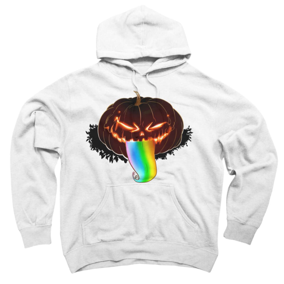 Design By Humans Unisex Monster Face Halloween Graphic T-Shirt & Pullover Hoodie - Spooky Costume for Parties, Cosplay & Casual Wear