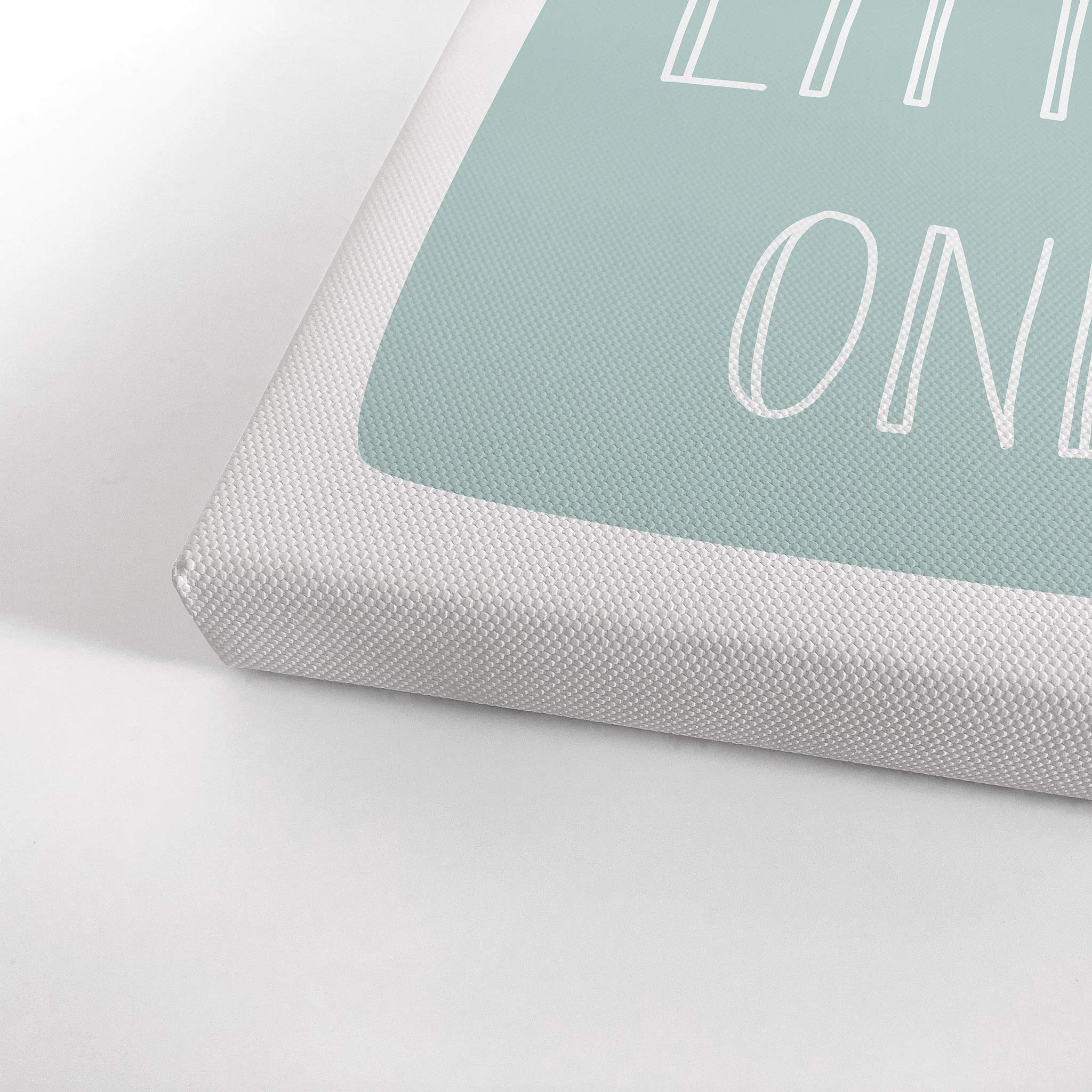 Dream Big Little One Lettering Turquoise Canvas Print - 40x30 Inch Nursery Wall Art for Baby & Kids Room Decor | Made in USA | Perfect for Birthday Gifts & Nursery Themes