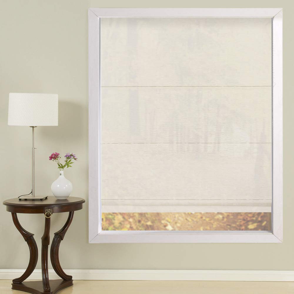 Premium Light Filtering Roman Window Shades - White 28