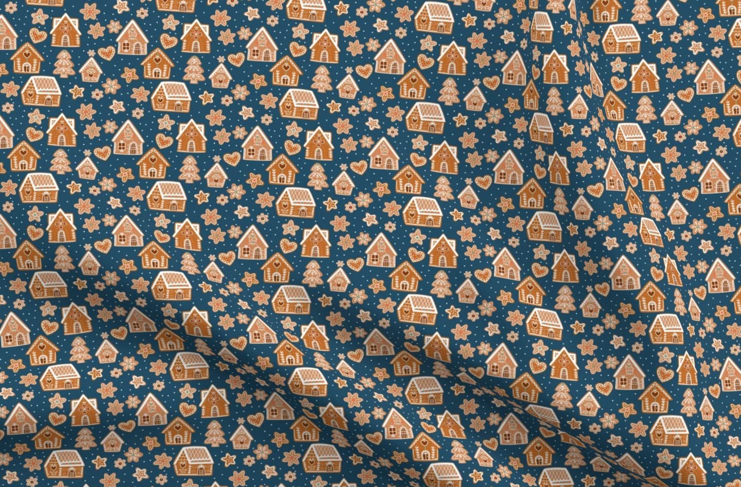 Gingerbread House Christmas Fabric - Printed Minky Fat Quarter for Sewing Baby Blankets, Quilt Backing & Holiday Decor | Soft Plush Material for Winter Crafts, DIY Projects & Cozy Home Decor