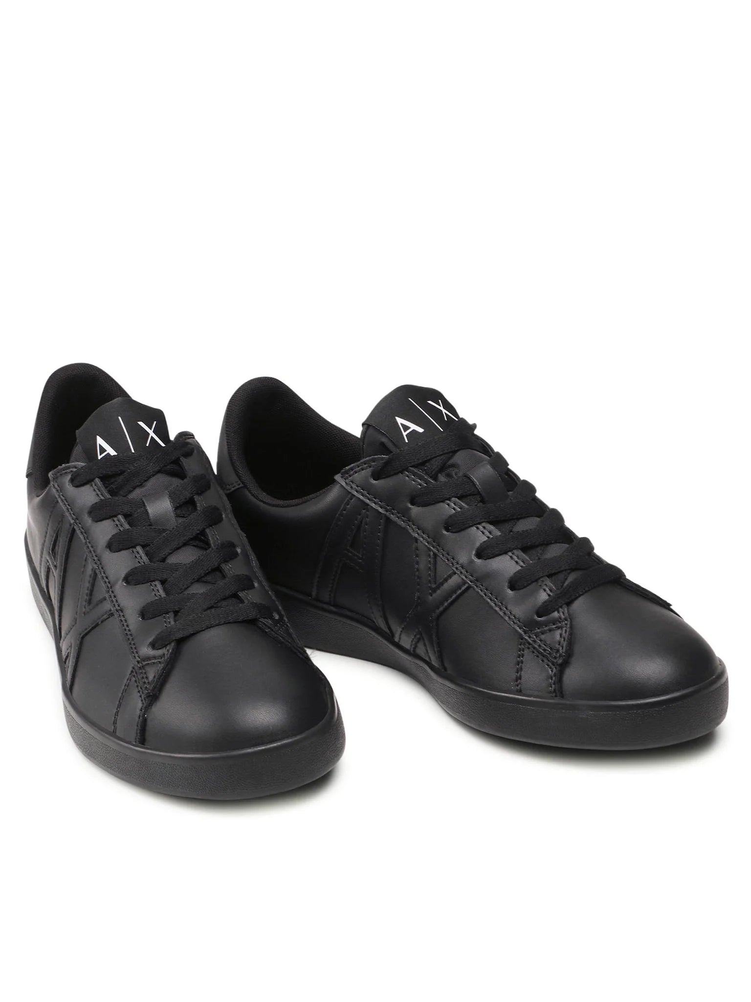 Armani Exchange Men's Black Leather Dress Shoes - Stylish & Comfortable for Business, Office & Formal Occasions