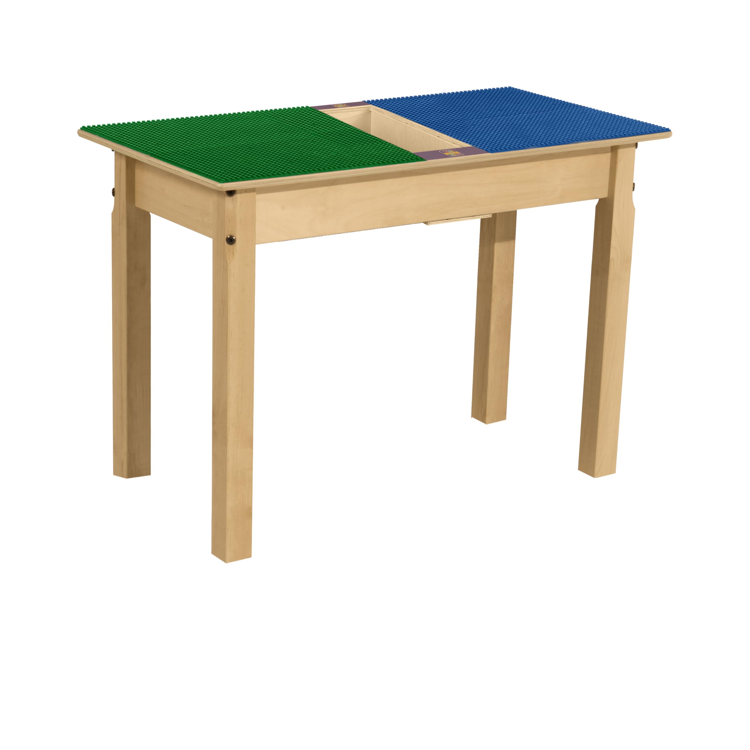 Time-2-Play Kids Activity Play Table - Compatible with Lego Bricks, Durable Birch Plywood Construction, 35