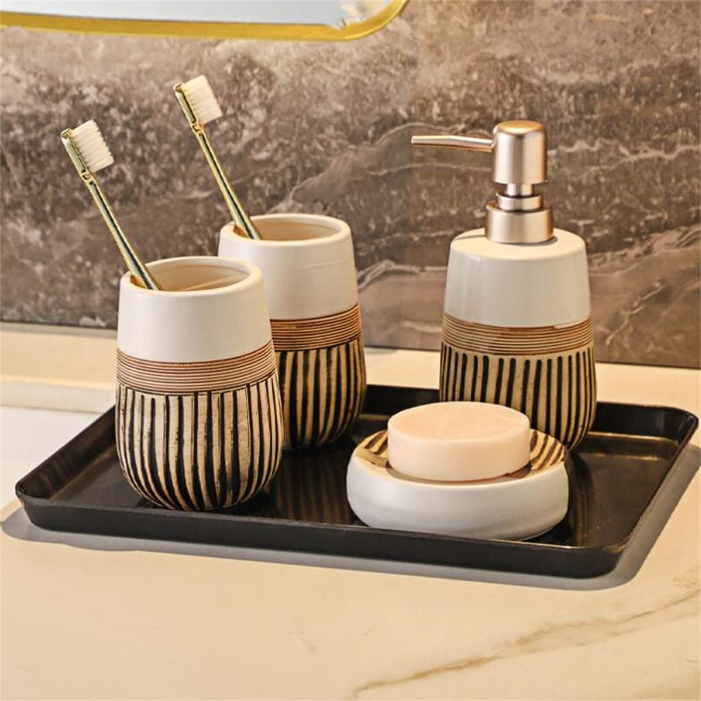 Premium Toothbrush & Mouthwash Cup Set - Durable Household Dental Care Organizer for Bathroom Countertop | Perfect for Travel, Home & Office Use