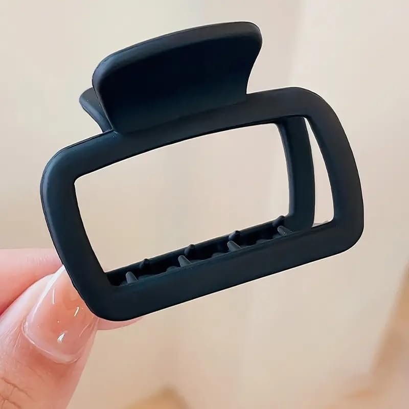 Skvilla 4 Pack Square Claw Hair Clips for Women & Girls - 2.2 Inch Small Matte Banana Jaw Clips for Thin to Medium Hair - Perfect for Half-Up Styles, Ponytails & Everyday Hair Accessories