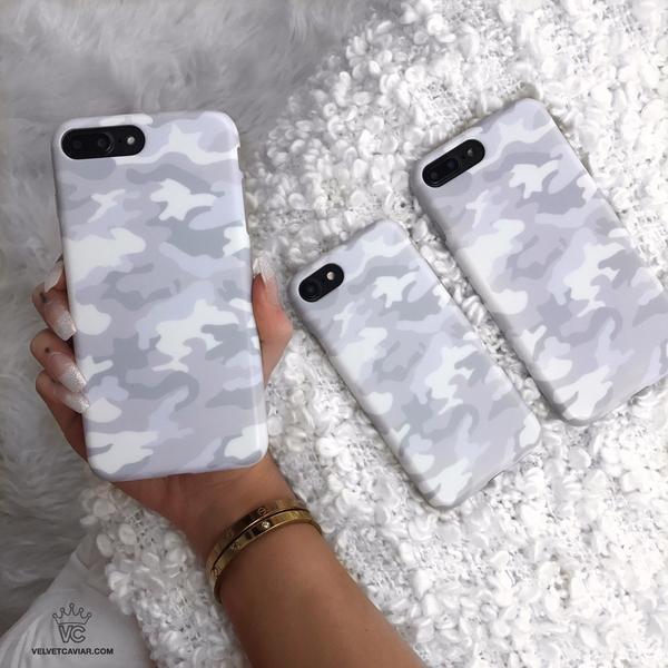 White Clouds Camo iPhone Case - Durable Protective Cover for iPhone [Model] - Perfect for Outdoor, Hunting & Military Enthusiasts