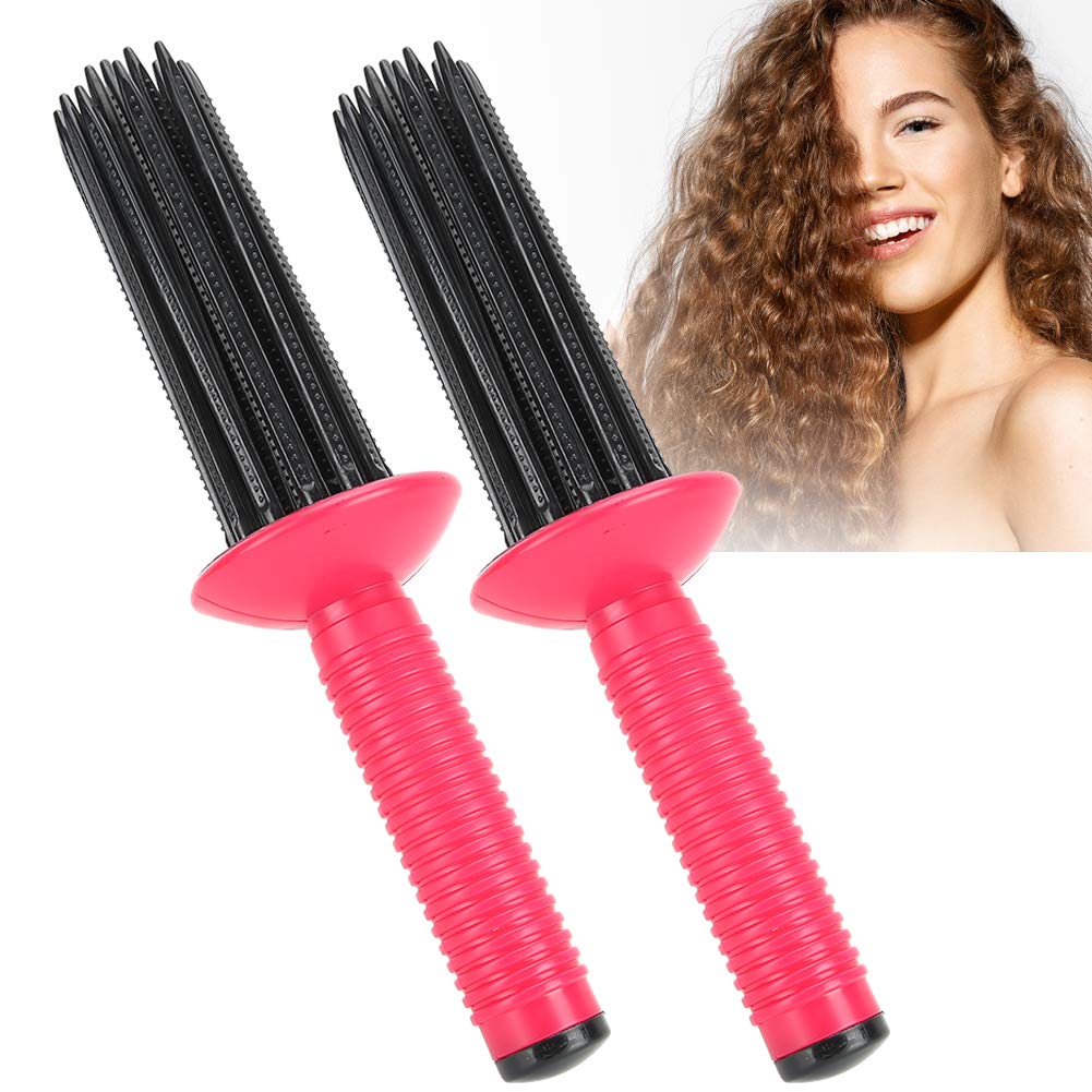 Portable Round Hair Brush Set - 2pcs Anti-Slip Hair Curler with 17 Comb Teeth, Professional Hairstyling Tools for Home & Travel | Perfect for DIY Styling, Salon-Quality Results at Home, On-the-Go Hair Care
