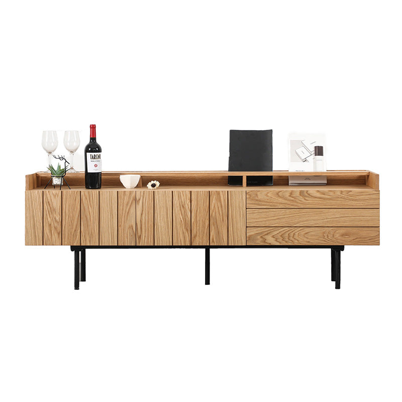 ZANE Entertainment TV Stand 160cm Natural Oak Wood Media Console - Perfect for Living Room, Bedroom & Home Theater Setup