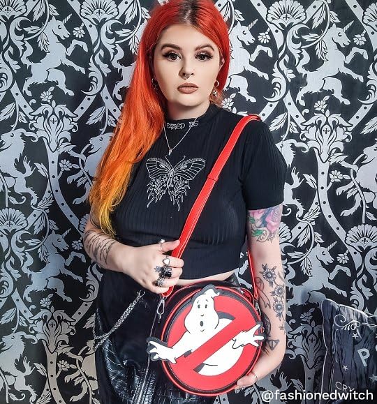 Loungefly Ghostbusters No Ghosts Logo Glow in The Dark Crossbody Bag - Slim Shoulder Purse for Women, Perfect for Halloween Cosplay, Comic Con & Everyday Use