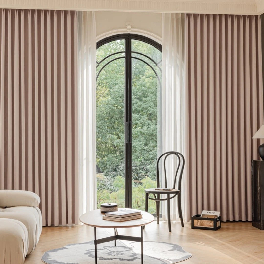 Isabel Plush Chenille Thermal Blackout Curtains for Bedroom - Custom Size, Noise Reducing, Energy Efficient, 100% Light Blocking for Better Sleep & Privacy