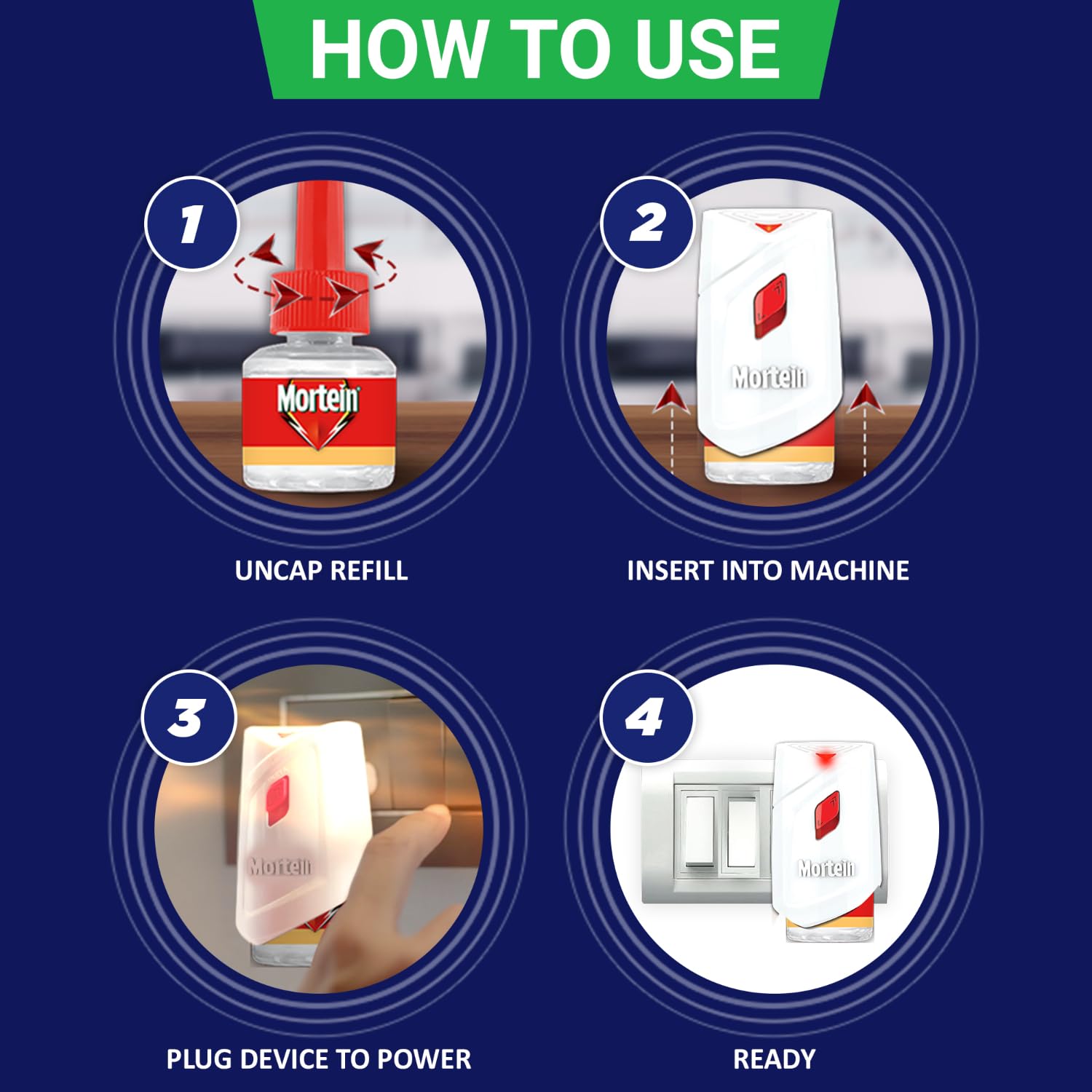 Mortein SmartPlus Mosquito Repellent Refill 45ml x 6 Pack - Buy 4 Get 2 Free | Fits All Electric Mosquito Killers | 100% Protection Against Dengue & Zika Mosquitoes | Ideal for Home, Bedroom, Outdoor & Travel Use