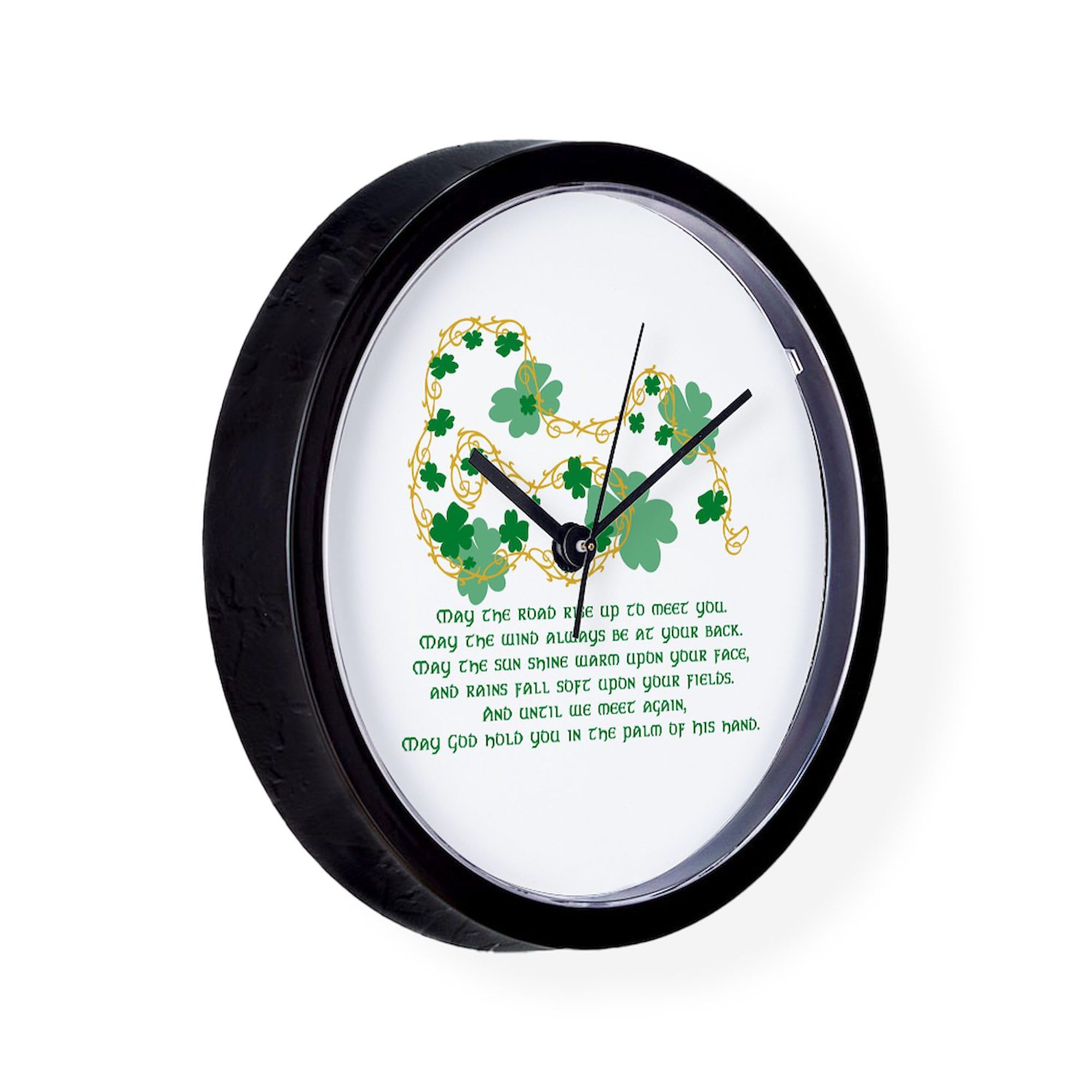 Irish Blessing 10-Inch Wall Clock - Rustic Decor for Living Room, Kitchen, Office | Perfect for St. Patrick's Day Gifts & Home Decor