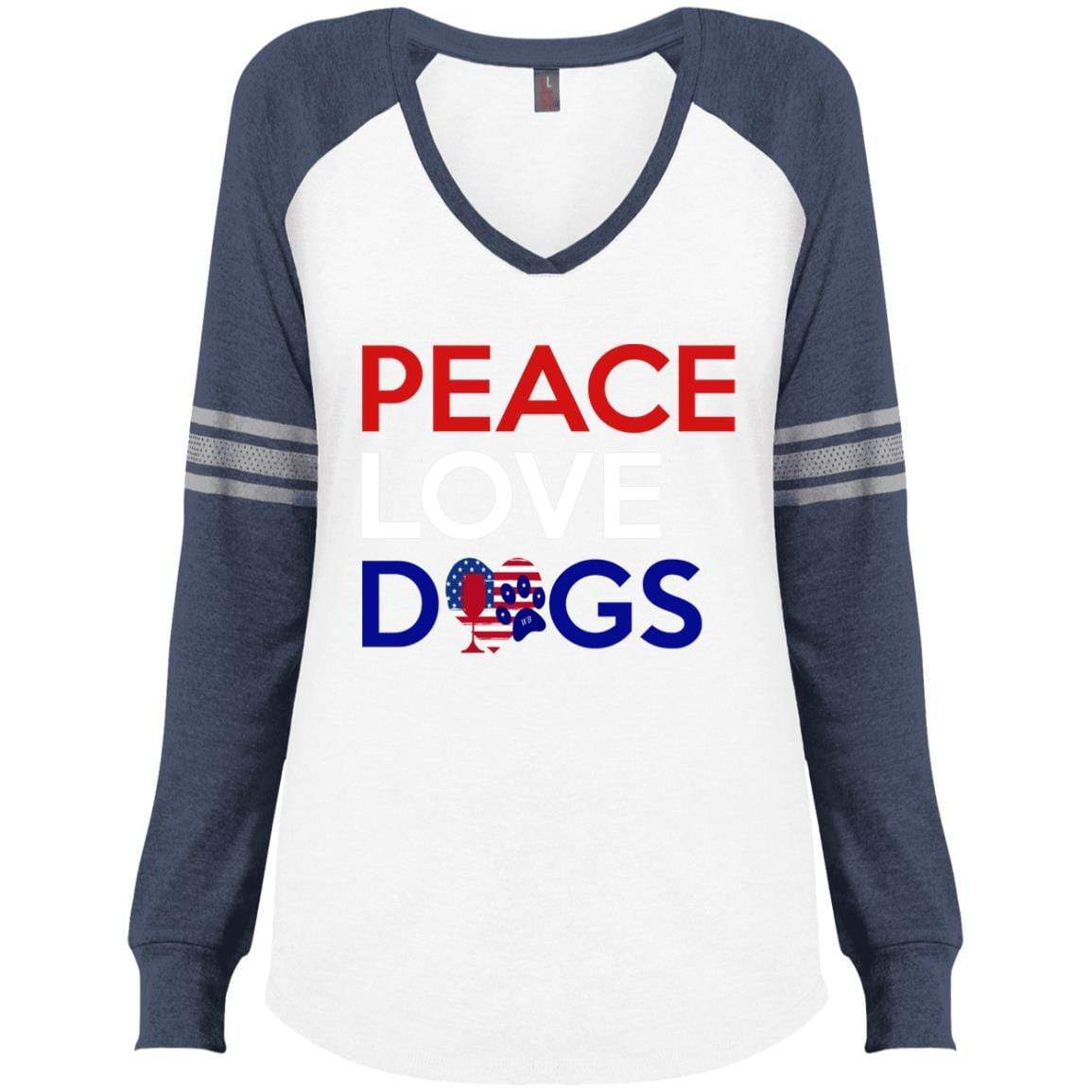 WineyBitches.Co Women's Long Sleeve V-Neck Gaming T-Shirt - Comfortable Casual Tee for Gamers, Lounge Wear & Everyday Outfits