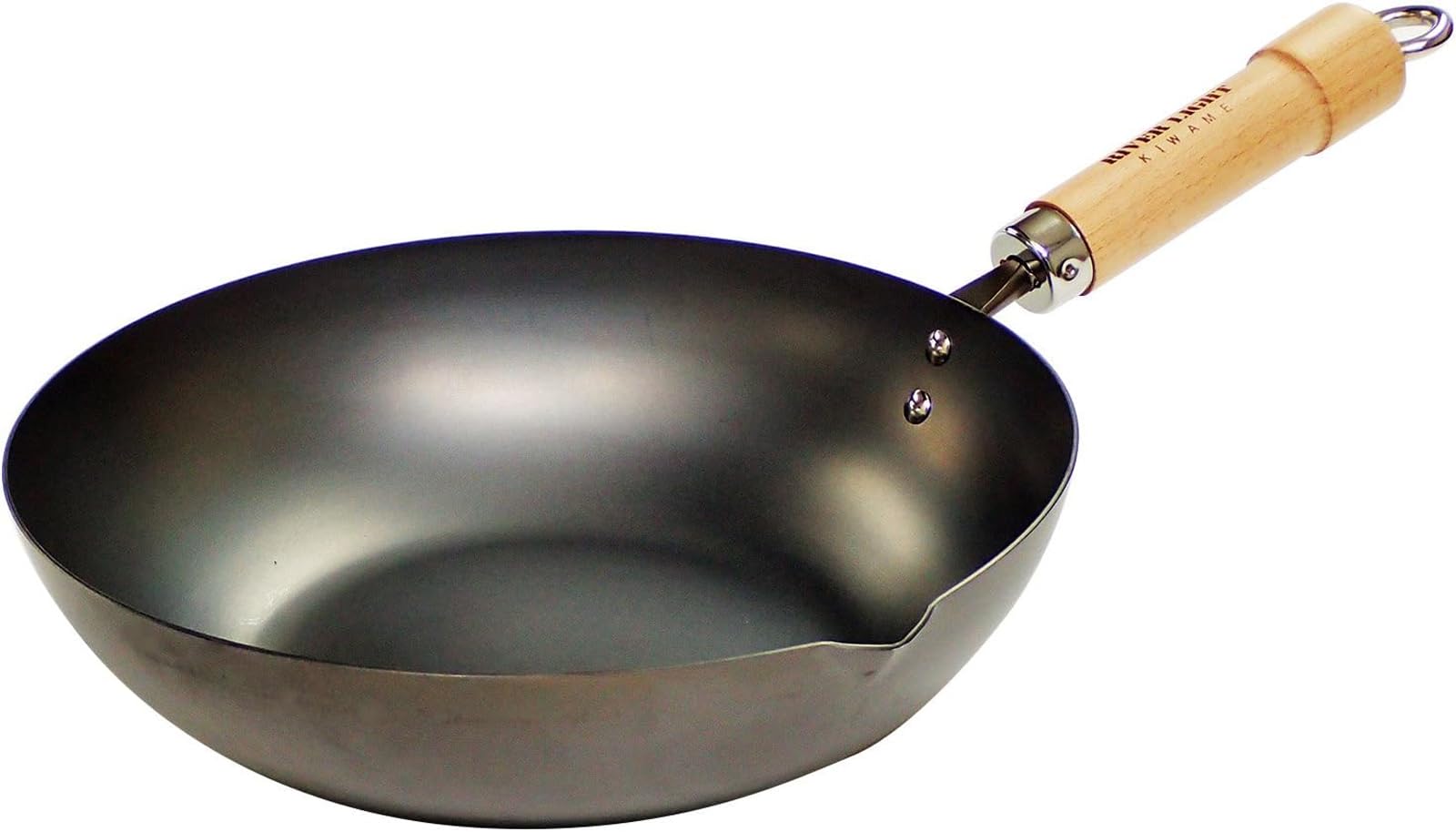 River Light Iron Frying Pan 10.2 Inch - Japanese Cast Iron Skillet for Induction Cooktops - Authentic Made in Japan Wok - Perfect for Stir Fry, Searing & Asian Cooking