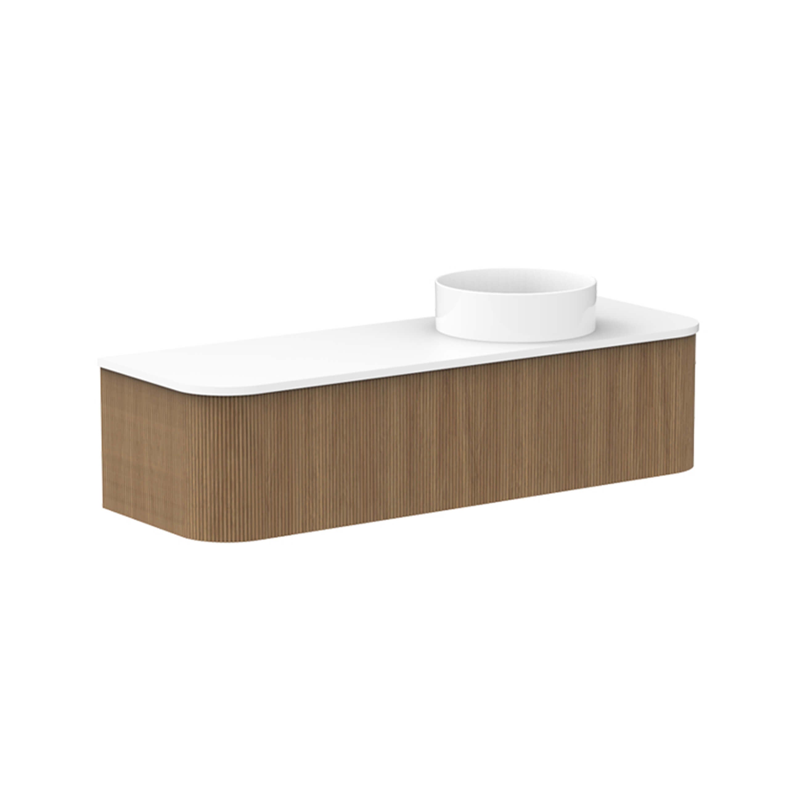 Premium ADP Waverley Wall-Mounted Bathroom Vanity - Solid Surface Cherry Pie Finish for Modern Homes, Perfect for Small Bathrooms & Powder Rooms