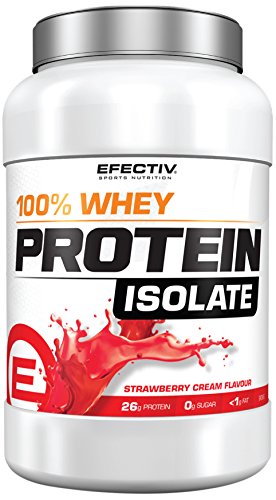 Efectiv Nutrition Whey Protein Isolate 908g - Strawberry Flavor for Muscle Recovery & Post-Workout Shake | Gym Supplement for Athletes & Fitness Enthusiasts