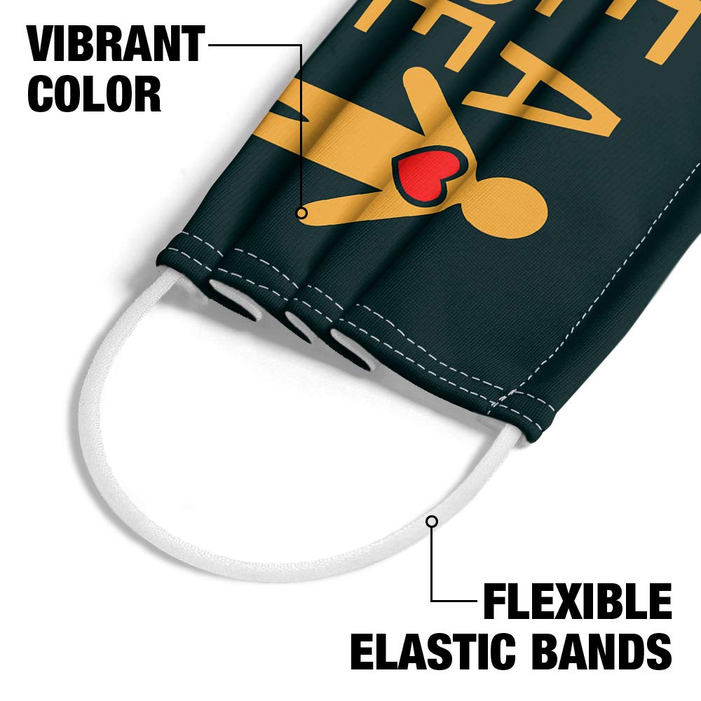 Popfunk Be A Nice Human with Heart 1-Ply Reusable Face Mask - Unisex Washable Cloth Mask for Daily Protection & Comfort - Perfect for Work, School, Travel & Public Safety