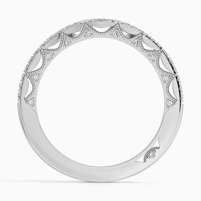 Tacori Lunetta Crescent Contoured Wedding Band Ring LR116 - Elegant Diamond Engagement Ring for Women | Perfect for Bridal Jewelry, Anniversary Gifts & Special Occasions