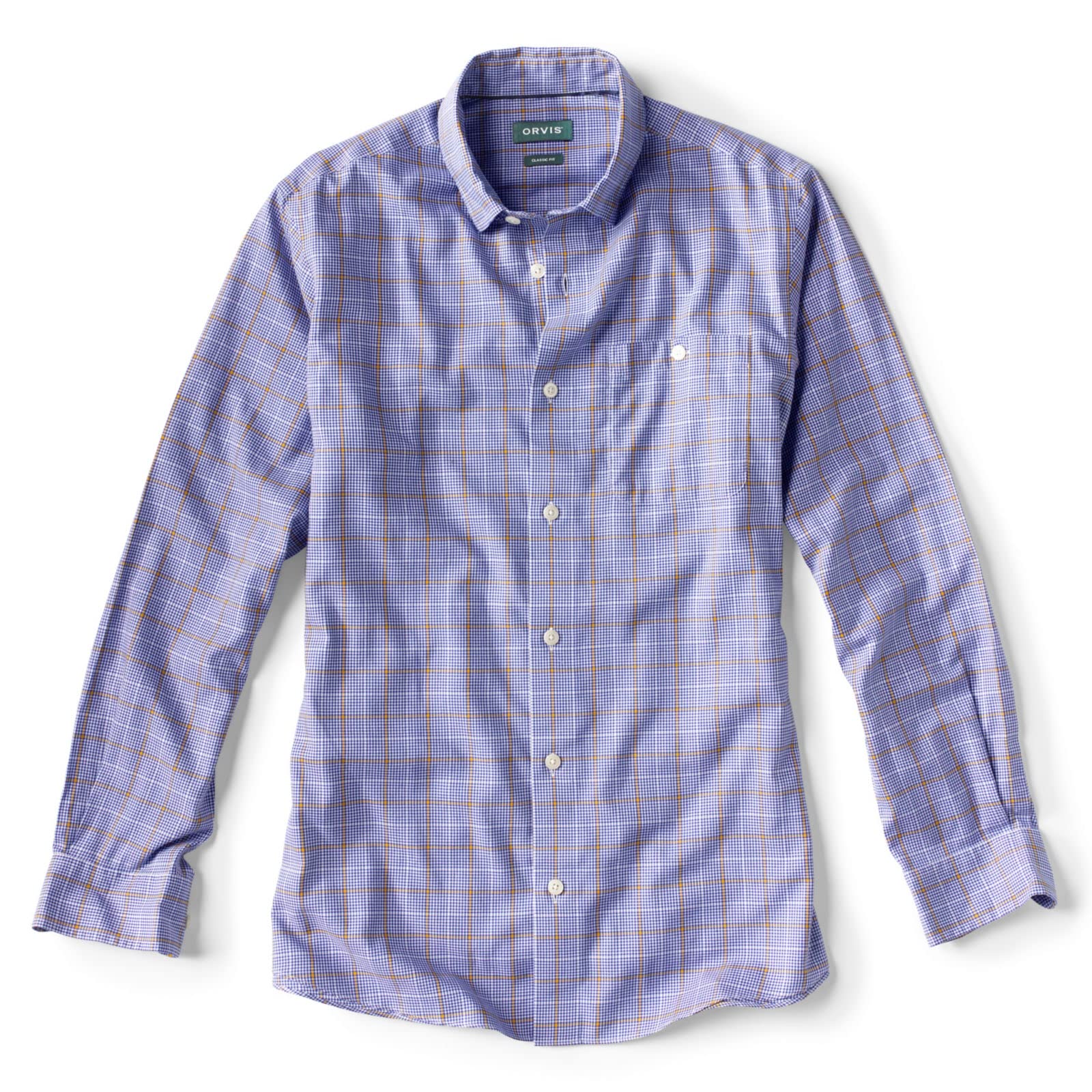 Orvis Men's Hidden Button-Down Performance Long-Sleeved Shirt - Breathable Quick-Dry Fishing & Outdoor Shirt for Hiking, Camping & Casual Wear