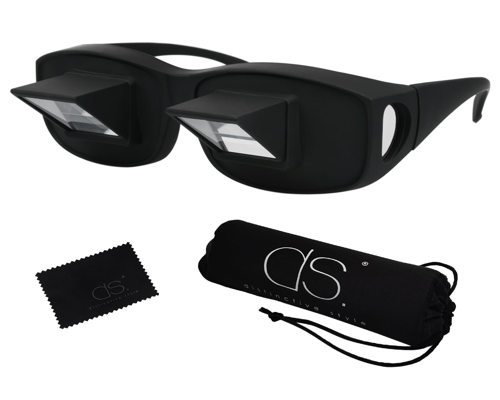 DS. DISTINCTIVE STYLE 90 Degree Prism Lazy Glasses - Hands-Free Reading Glasses for Crochet, Knitting, Lying Down & Bedtime Reading - Perfect for Crafters & Book Lovers