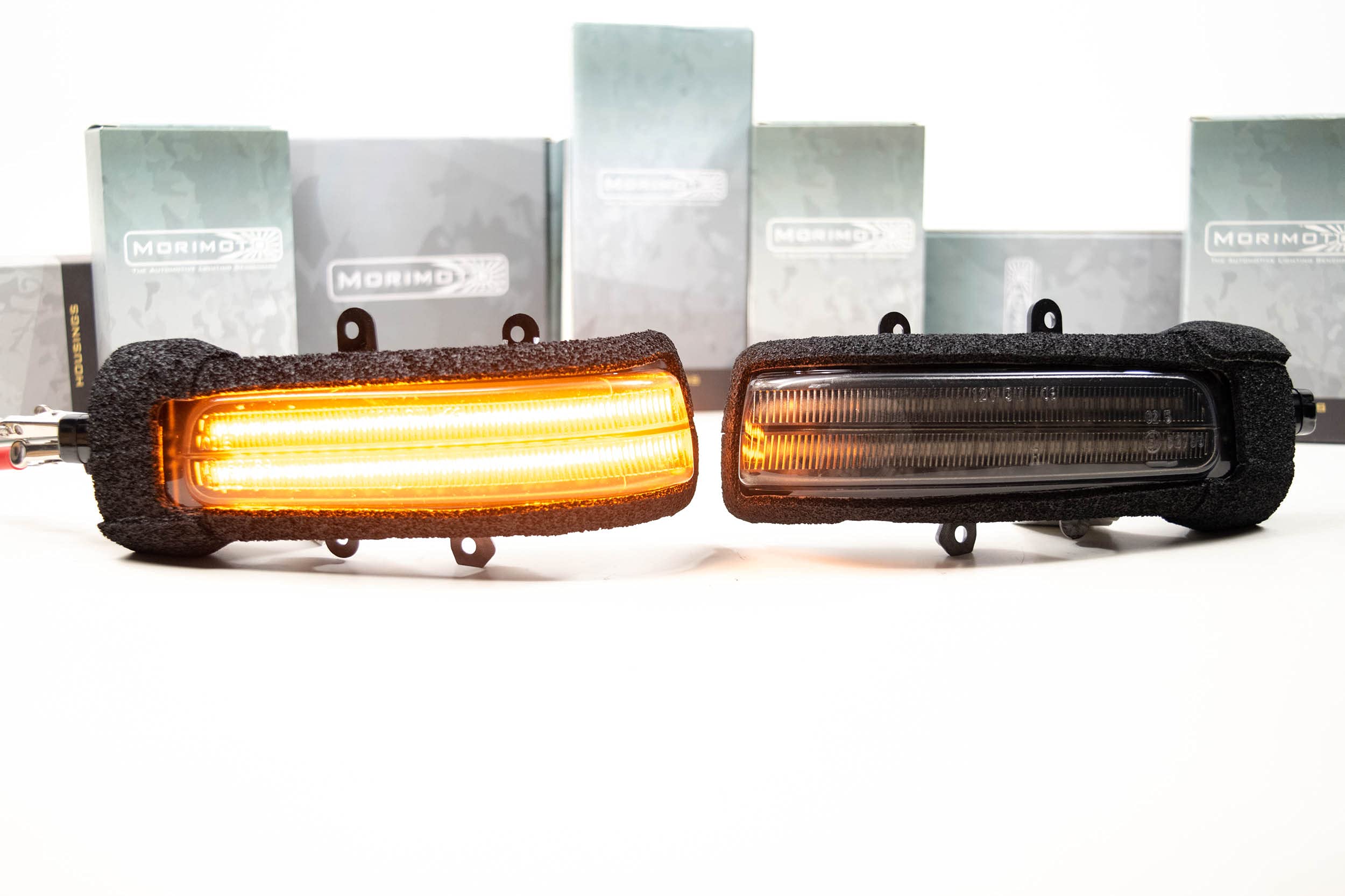 Morimoto XB LED Side Mirror Lights - Smoked Housing for Toyota Tacoma (2012-2015) | Plug & Play Assembly | Easy Installation | Front Amber LED Lights (1x LFM24) | Enhanced Nighttime Visibility & Safety for Off-Road Adventures