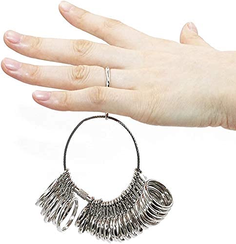 NIUPIKA Professional Ring Sizer Kit - 27-Piece Ring Measuring Tool Set with Metal Gauge (US Size 1-13) for Accurate Jewelry Sizing - Perfect for Jewelers, Engagement Rings & Wedding Band Measurements