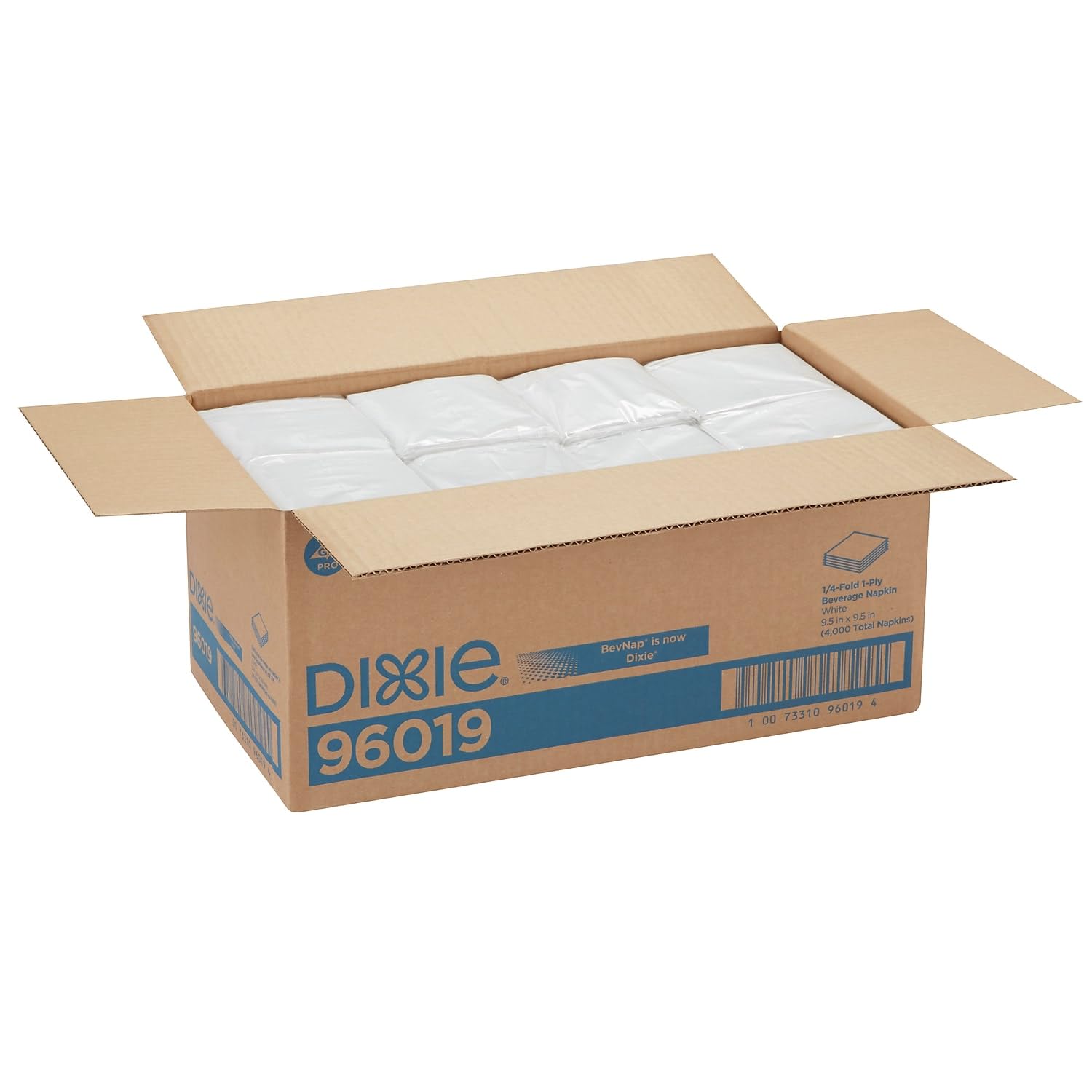 Georgia Pacific 96019 White Beverage Napkins - 9.5