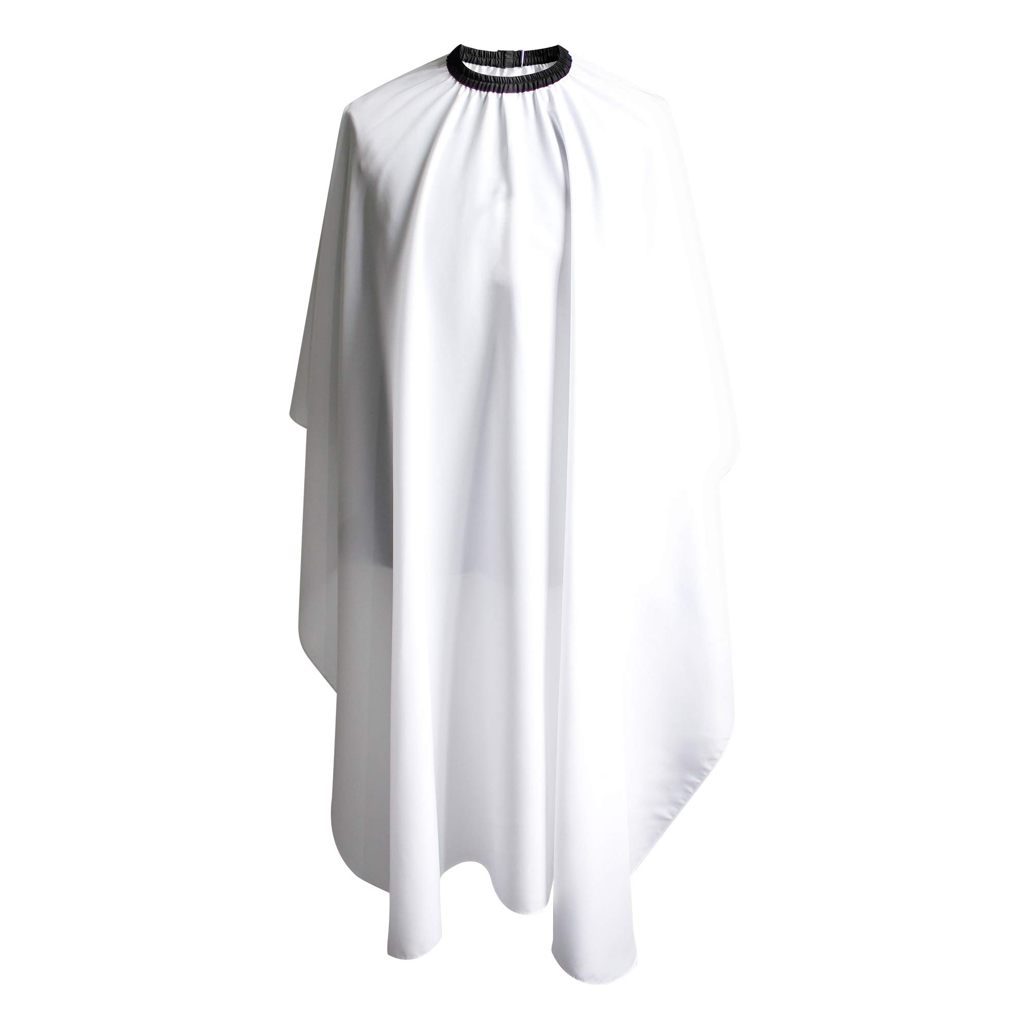 Professional Hair Cutting Salon Barber Apron - 54x62 Inch White Polyester Cape for Hairdressing, Hair Styling & Coloring | Waterproof & Durable for Salon, Home & Professional Use
