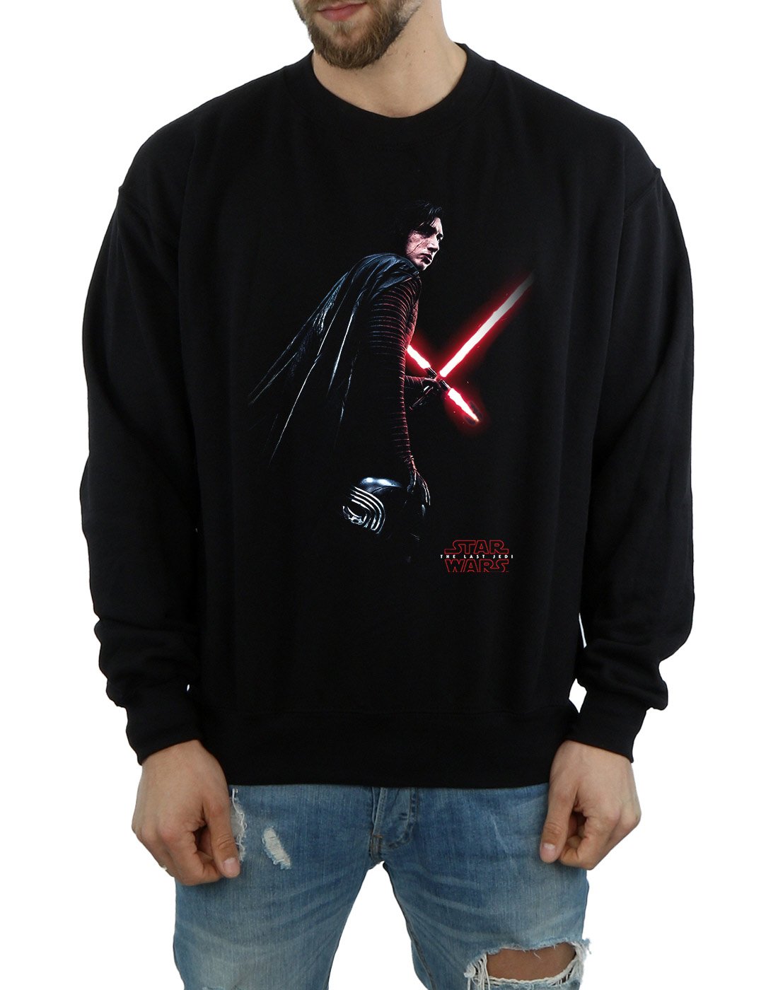 Star Wars The Last Jedi Kylo Ren Shadow Graphic Hoodie for Men - X-Large Black Sweatshirt | Cosplay, Movie Night & Fan Gift