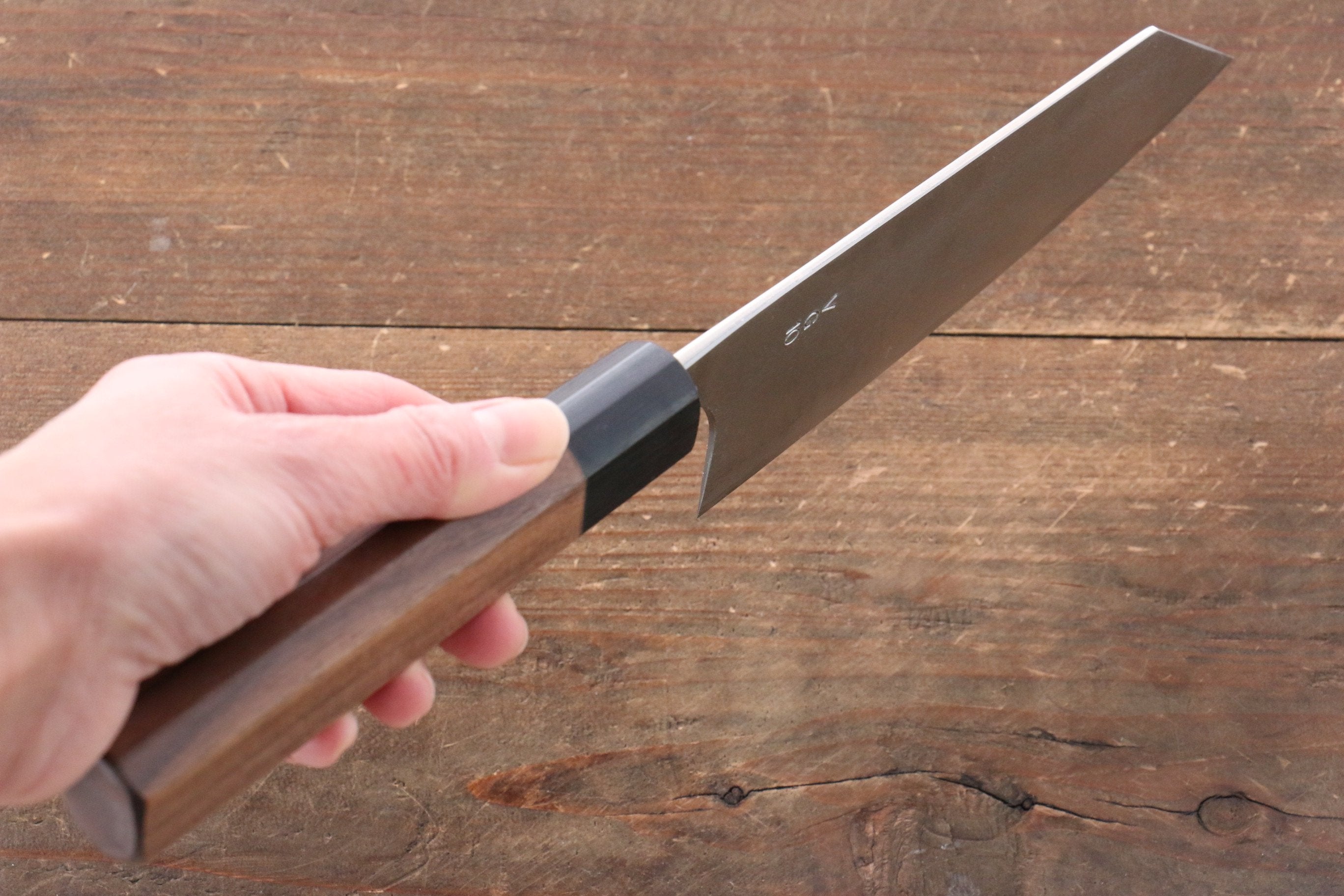 Nao Yamamoto VG10 Black Damascus Bunka Knife 165mm with Walnut Handle - Japanese Kitchen Knife for Slicing, Dicing, and Precision Cutting - Perfect for Home Chefs and Professional Kitchens