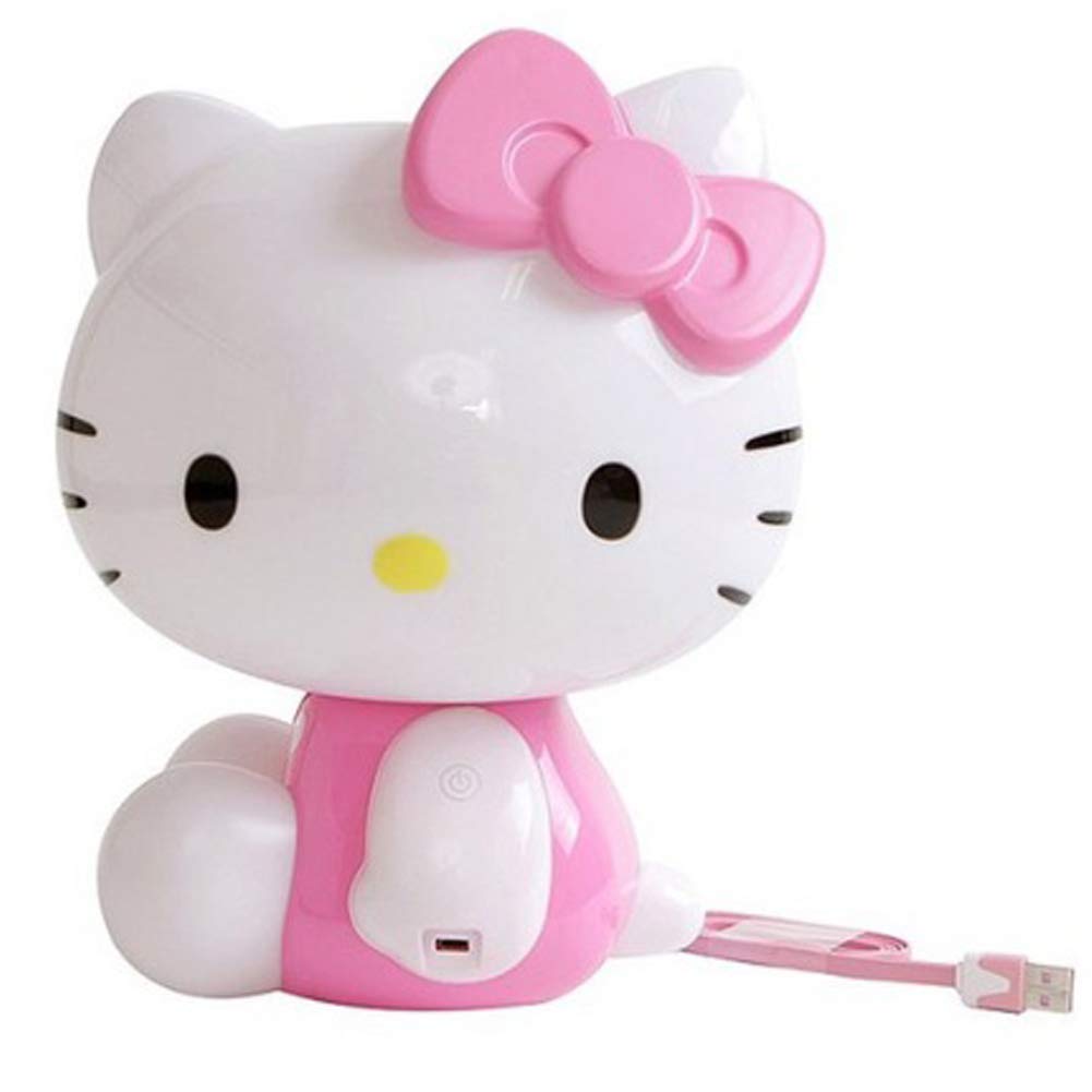 Hello Kitty LED Night Light for Kids - Rechargeable Touch Lamp with USB Charging, Cute Kawaii Nightlight for Baby Girls' Nursery, Bedroom & Toddler Sleep Aid