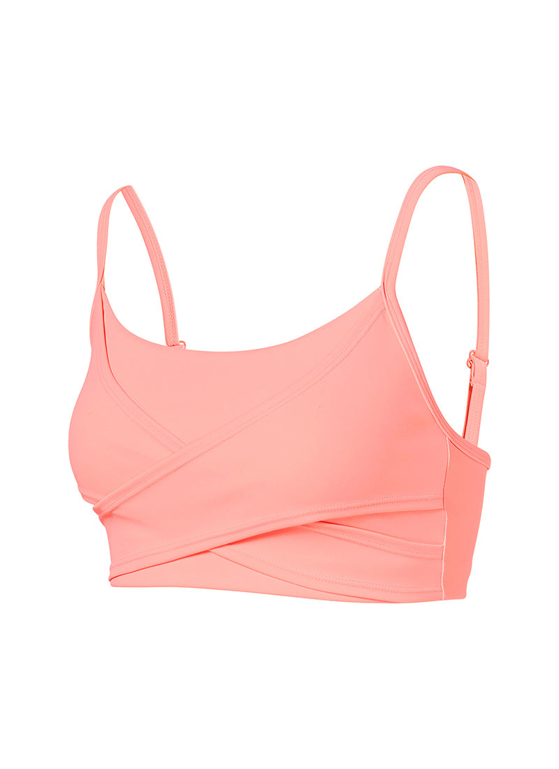 Summer Glow Front Cross Bra Top - Women's Workout Sports Bra for Yoga, Running & Gym - Comfortable & Supportive Activewear