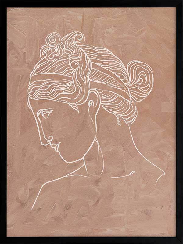 Athena Framed Wall Art Print - Greek Goddess Decor for Home, Office & Gifts | Premium Canvas Painting for Living Room, Bedroom & Study