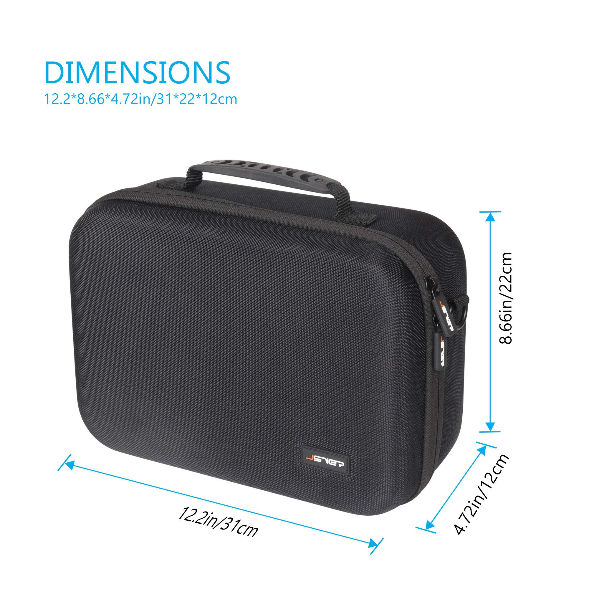 JSVER Hard Travel Carrying Case for Meta Quest 2 VR Headset - Protective Storage for Controllers, Battery & Elite Strap | Includes Shoulder Strap, Silicone Face Mask & Lens Covers | Perfect for Travel, Gaming Parties & VR Storage Protection